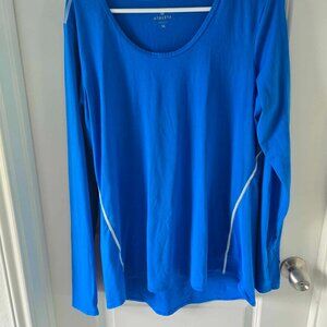 Athleta Blue Long Sleeve Performance Tee